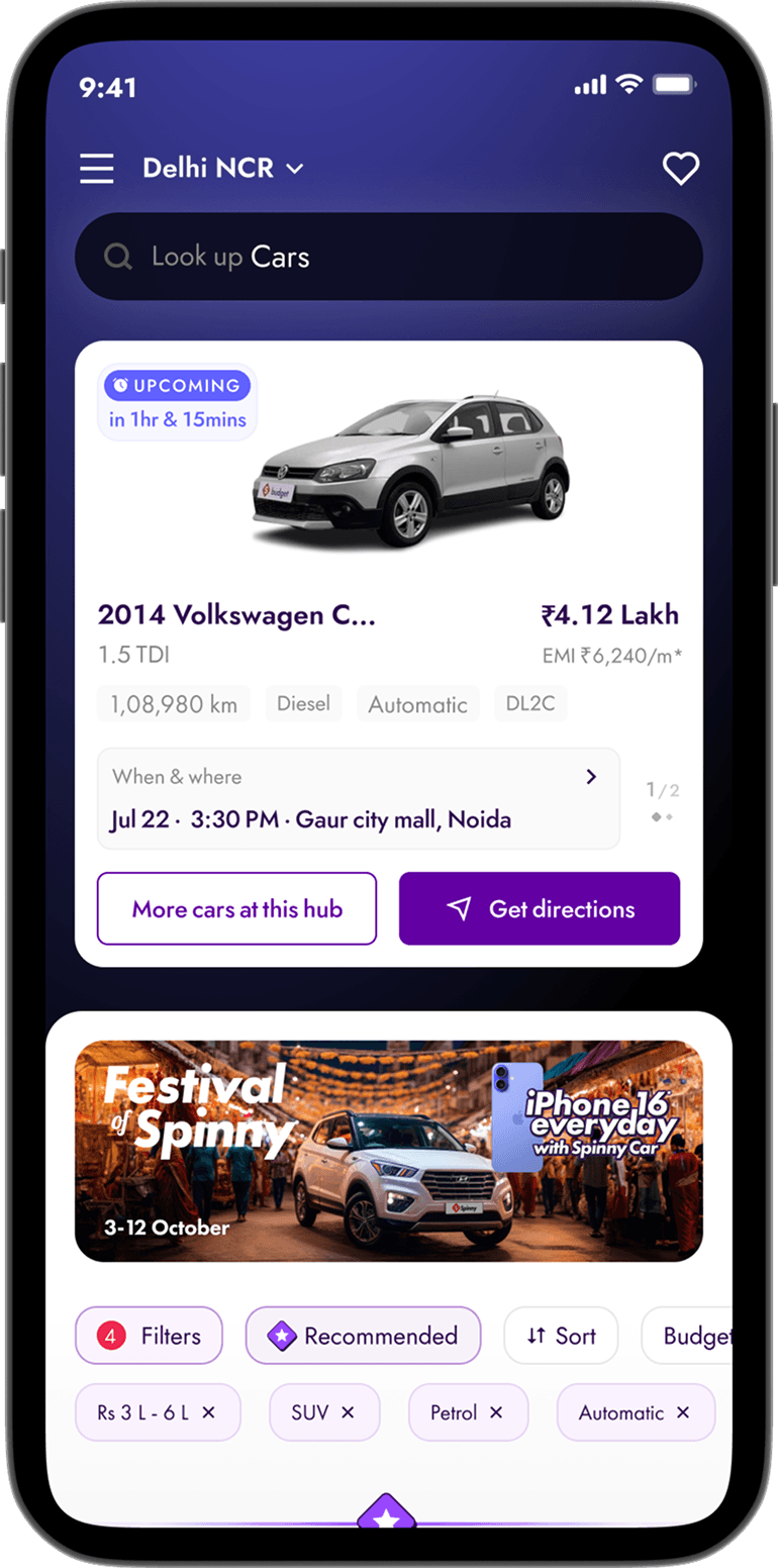 Spinny Buy Homepage — after redesign