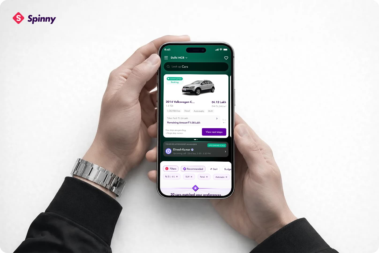 Spinny buy homepage redesign